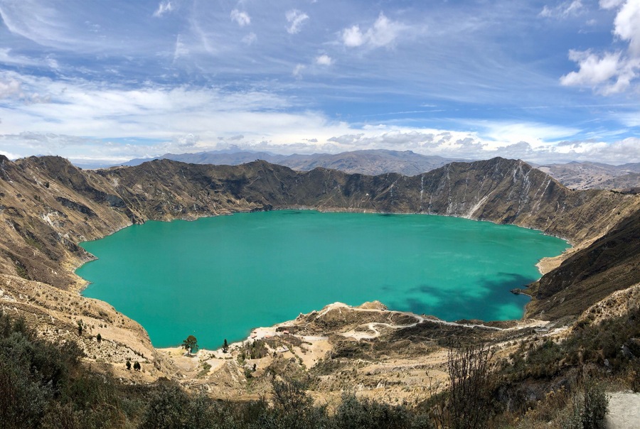 At an elevation of 13000 feet above sea level in Ecuador, this is a very scenic place for healthy hikers.