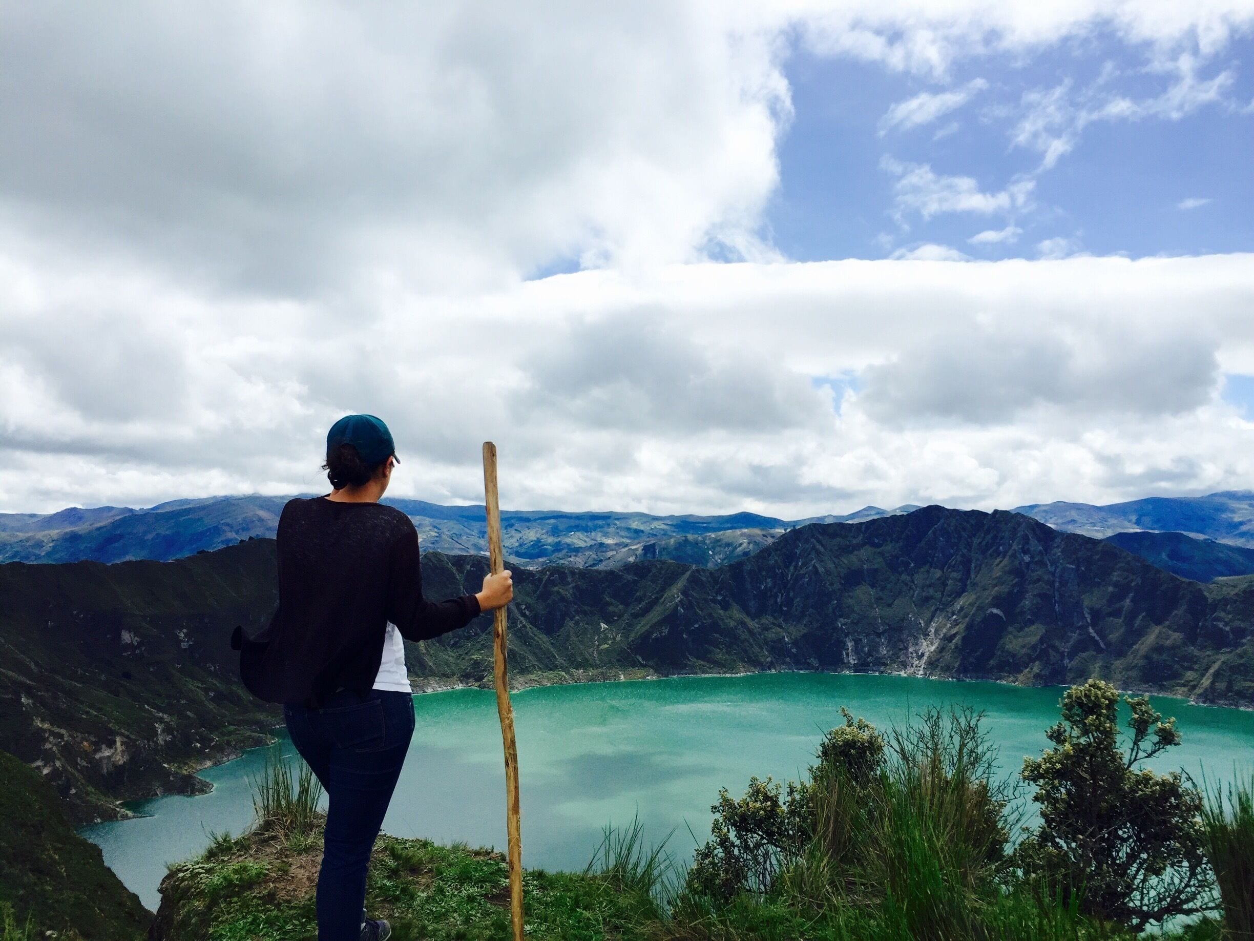 Hiking around the crater of the volcanic Quilotoa Lake in Ecuador... mind=blown.

Give yourself a good 6-7 hours so you can take some time to soak in the splendor of the lake as well.

#theshootingstar #ecuador #quilotoa #hiking #outdoors 