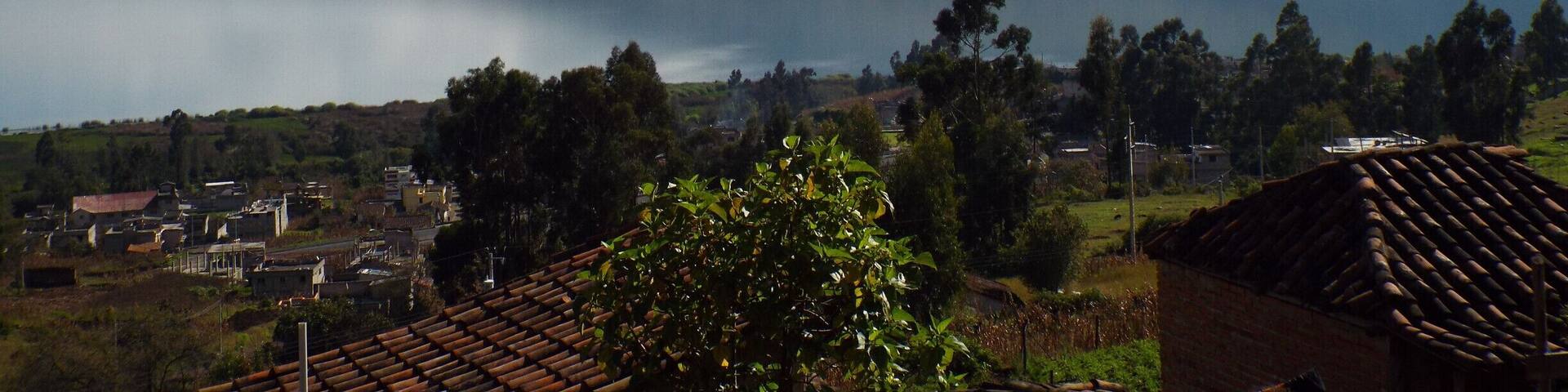 San pablo lake, at the bottom of Imbabura volcano near Otavalo, Ecuador. A lot of water sports available