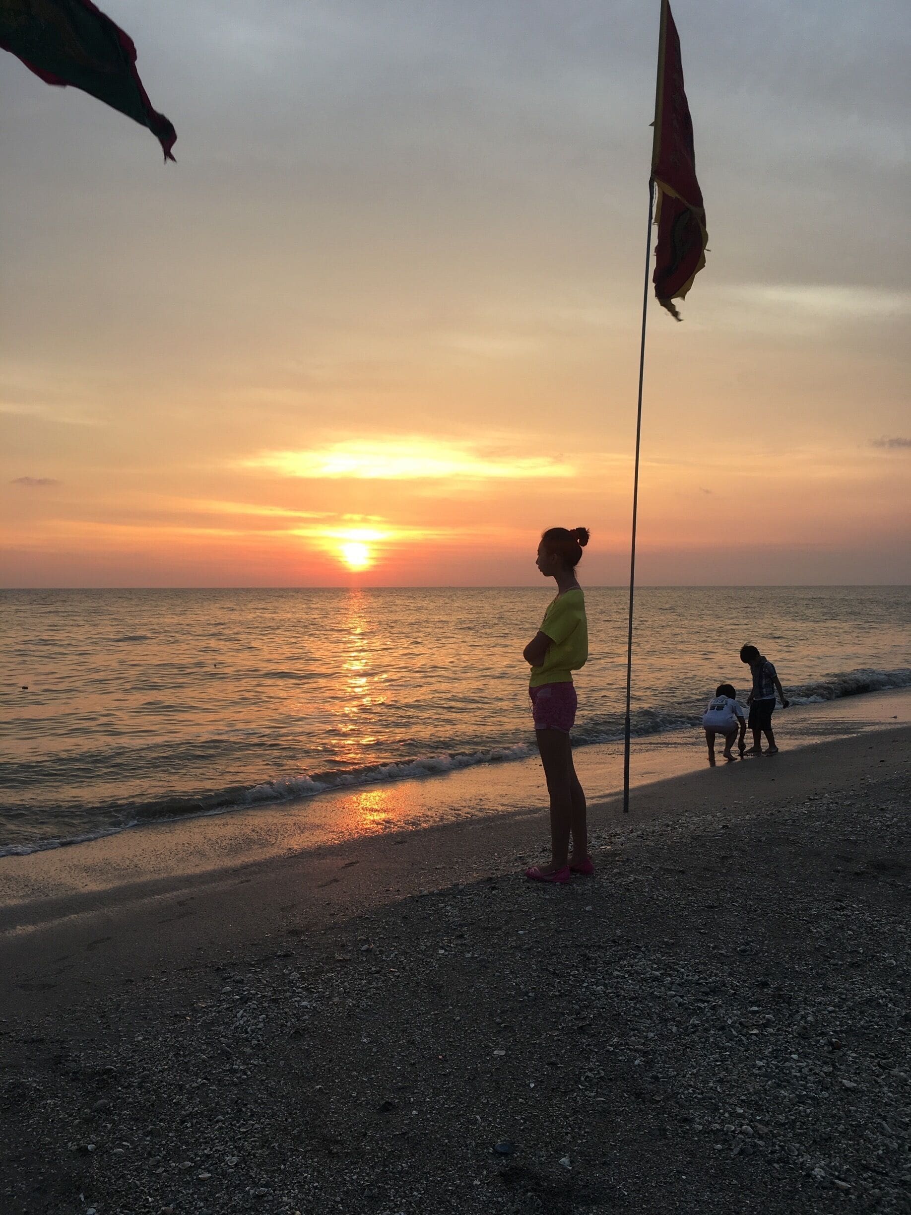 Beautiful sunset at Pantai Redang, Sekinchan