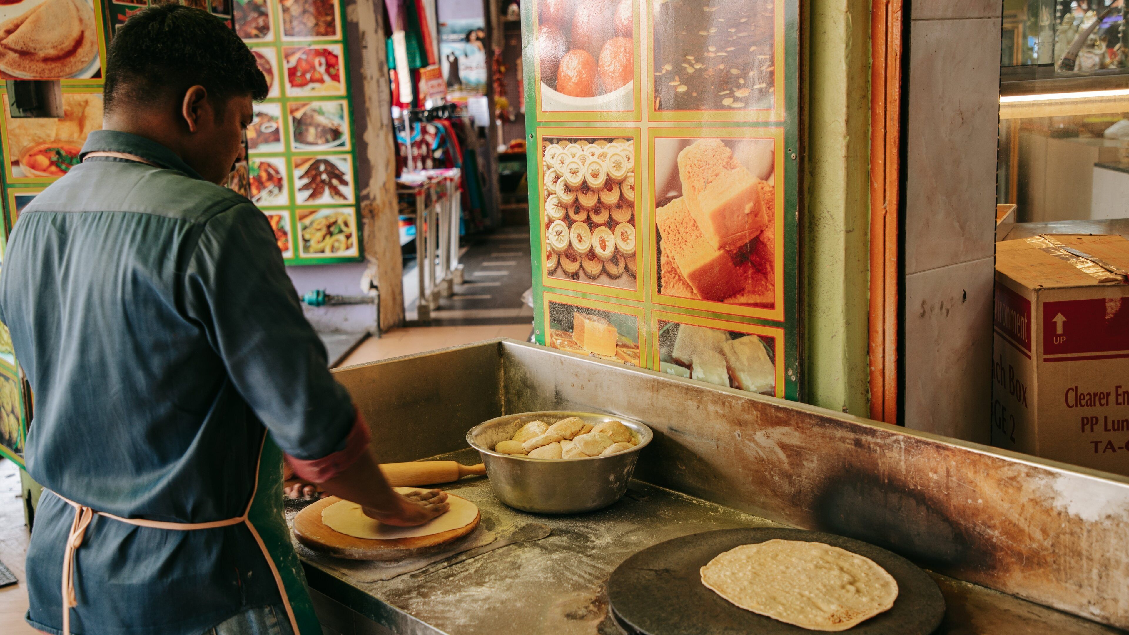 Brickfields which includes food and markets as well as an individual male