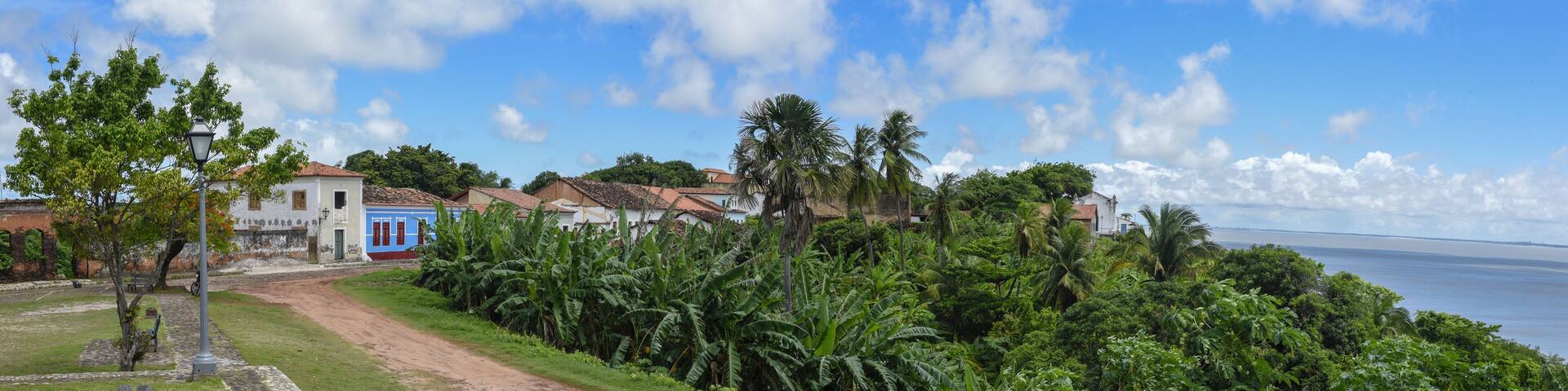 Traditional portuguese colonial architecture in Alcantara, Brazil