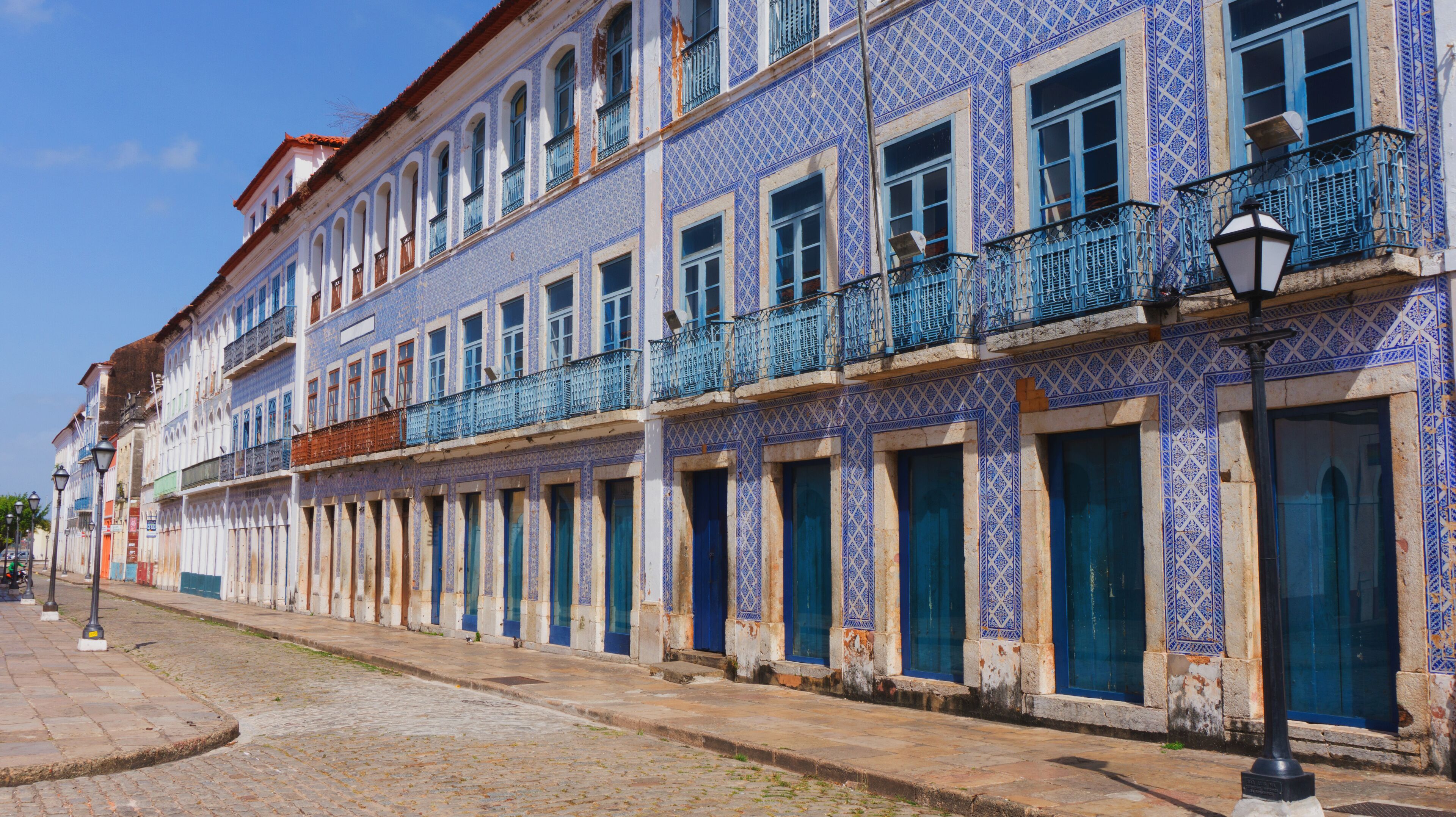 Colonial buildings in Sâo Luis, Maranhão, Brazil
