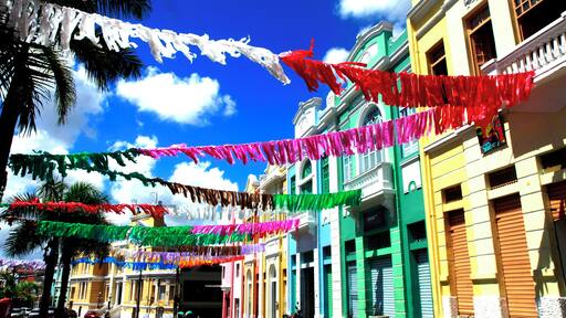 Preparing for Carnival celebrations in JoÌÎå£o Pessoa Historic Centre
