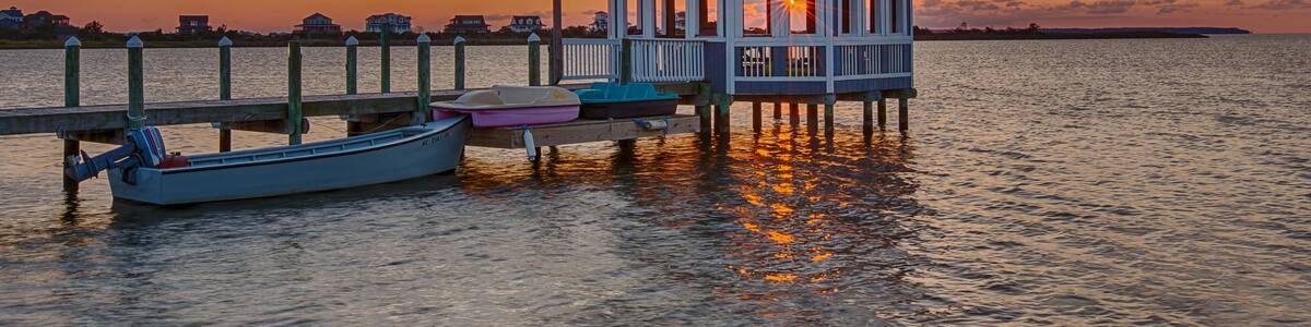 A dock on Albemarle Sound, Nags Head, North Carolina