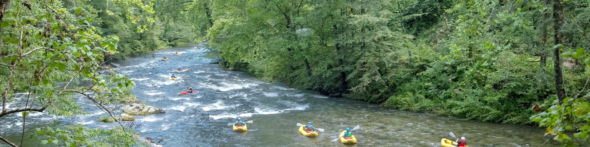 Kayaking on the Nantahala River, North Carolina
