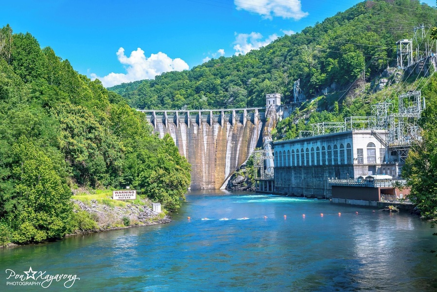Beautiful View of the Cheoah Dam from the bridge