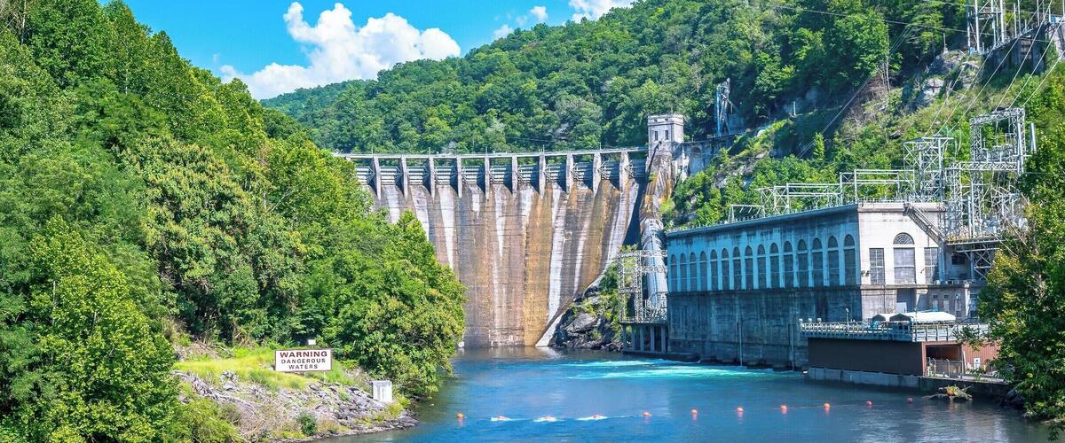 Beautiful View of the Cheoah Dam from the bridge 