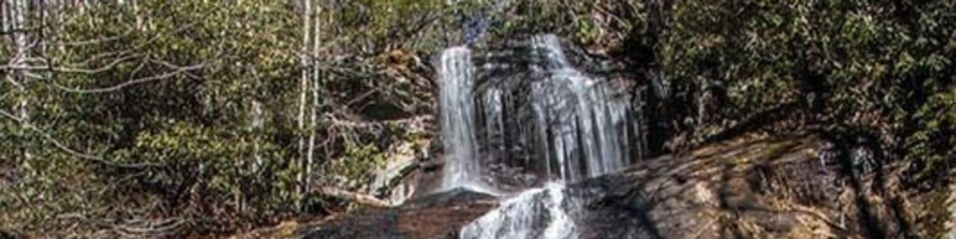 The remote Dill Falls of the Southern Pisgah National Forest. View a video guide of the falls here: https://www.hdcarolina.com/episode/dill-falls