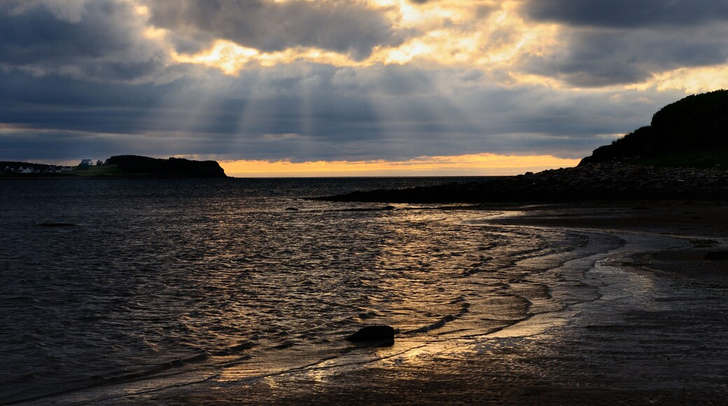 Shafts of sunlight at Port Hood shores Cape Breton Island Nova Scotia
