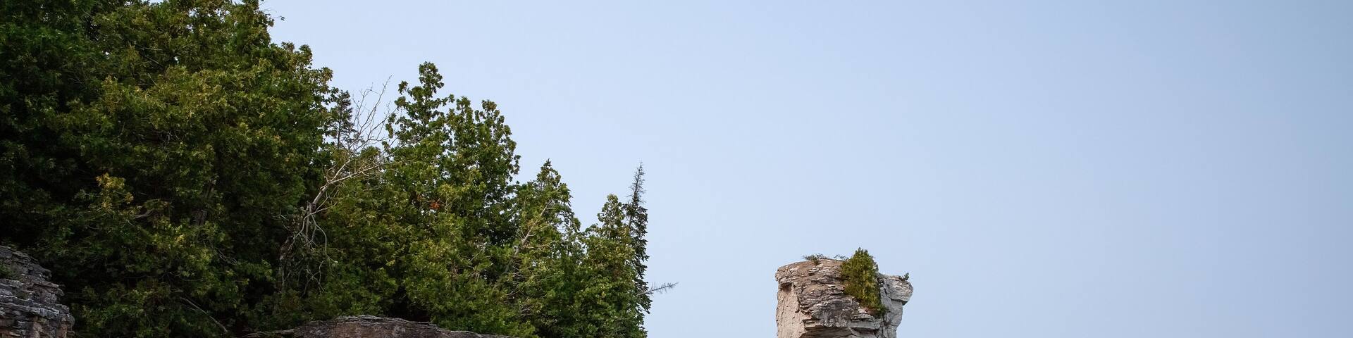 Flowerpot Island at Fathom Five National Marine Park on the Bruce Peninsula, Georgian Bay. Tobermory, Ontario, Canada.