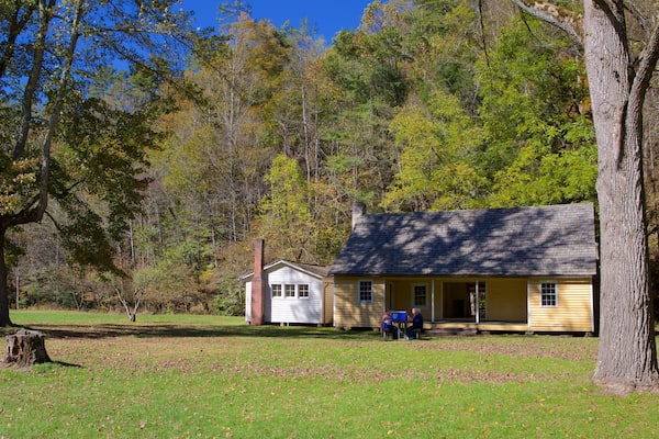 Cataloochee Valley caratteristiche di paesaggio forestale, casa e giardino