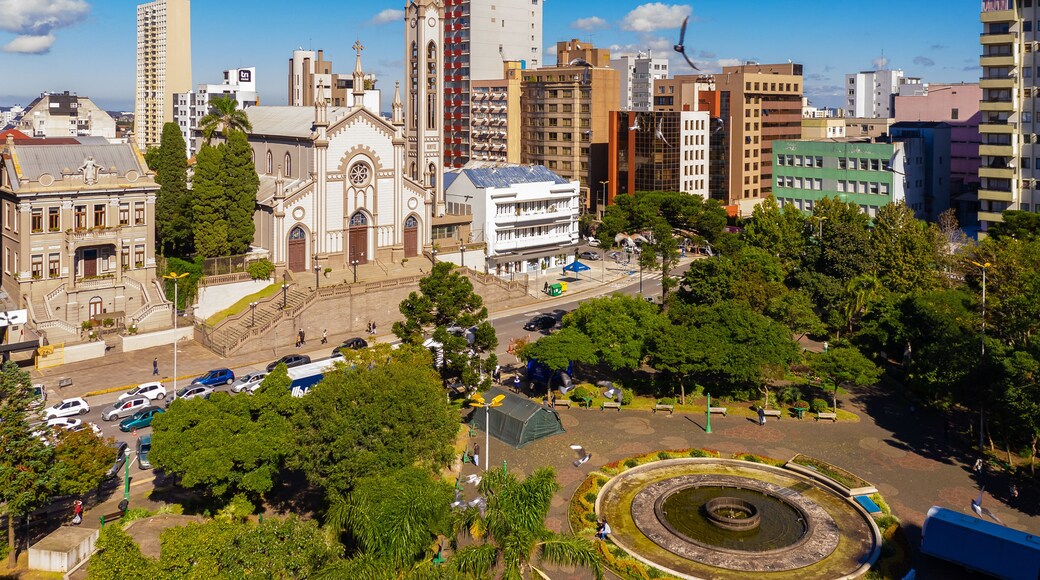 Caxias do Sul, RS, Brazil - MAI 08 of 2021 - Paróquia Santa Teresa D'Avila - Catedral It is a temple of the Catholic Church located in Praça Dante Alighieri, in the center of Caxias do Sul, in Brazil.