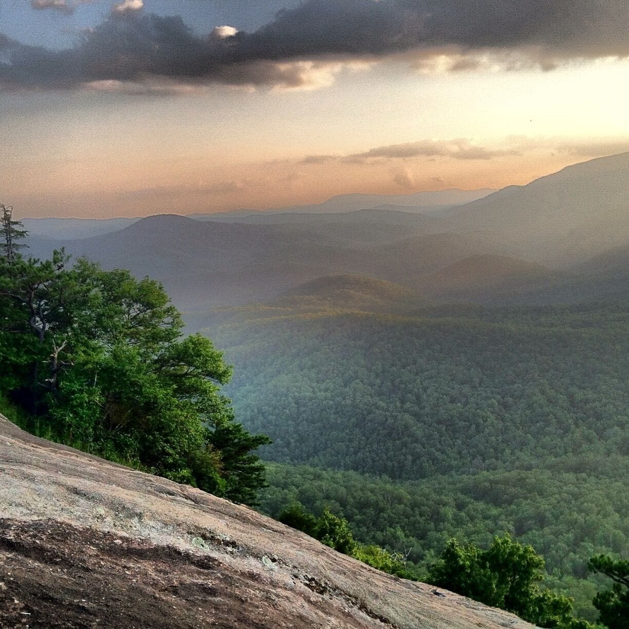 There is a trail that leads to the top of looking glass rock (the big rock-faced mountain as seen from the parkway). It's a moderate to difficult trail that's approximately 3 miles one way, 6 total. The end of the trail gives you 180 views. #localgem