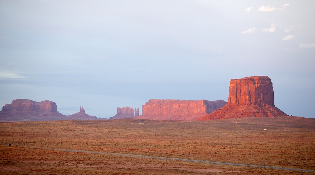 Monument Valley featuring a gorge or canyon, landscape views and tranquil scenes