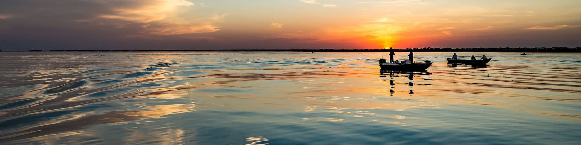 Fish Boat at Parana river, Brazil. Border of Sao Paulo and Mato Grosso do sul states
