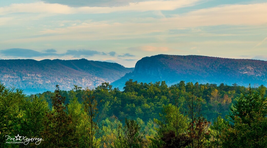 Lake James State Park lookout just off NC highway 126 after entering the Park.