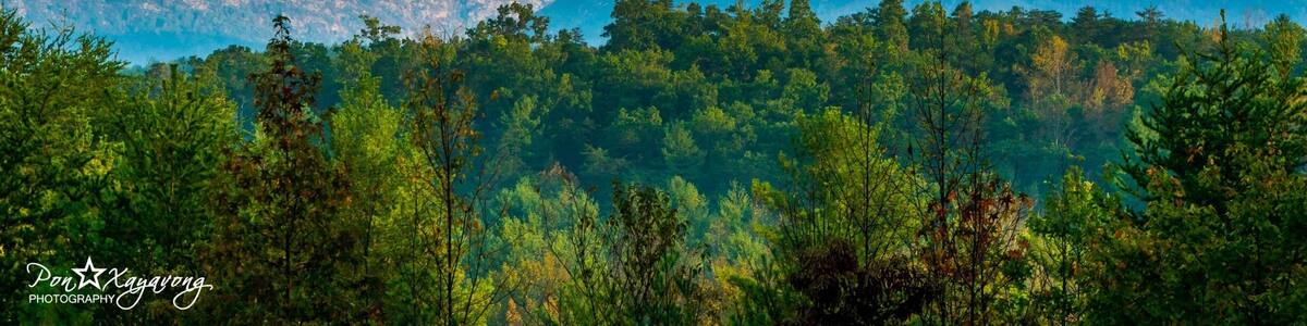 Lake James State Park lookout just off NC highway 126 after entering the Park.