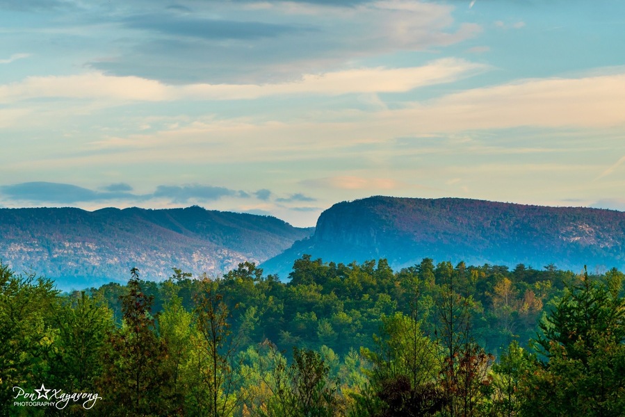 Lake James State Park lookout just off NC highway 126 after entering the Park.