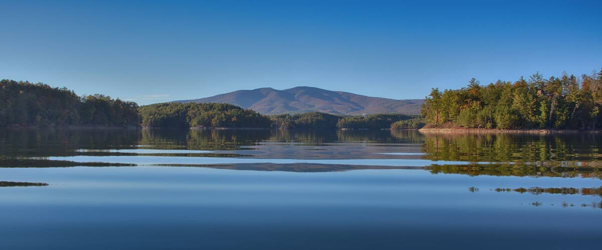 "Looking West" Mount Mitchell in the distance from Lake James