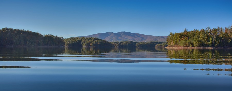 "Looking West" Mount Mitchell in the distance from Lake James