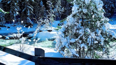 Rawdon Waterfalls in the freezing winter of Quebec