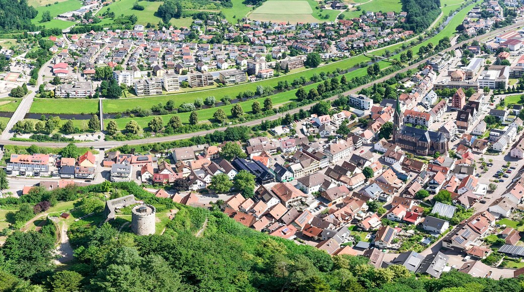 Haslach im Schwarzwald aus der Voggelperspektive gesehen