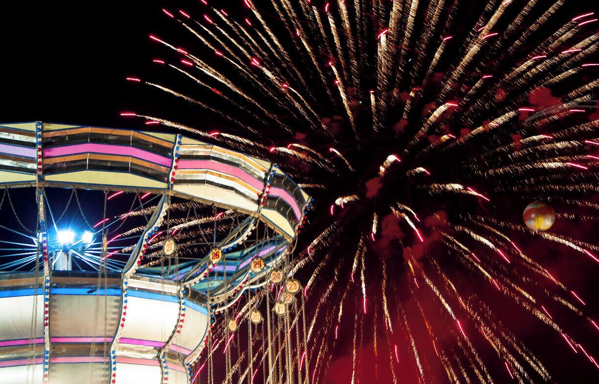 Fireworks at the luna park.