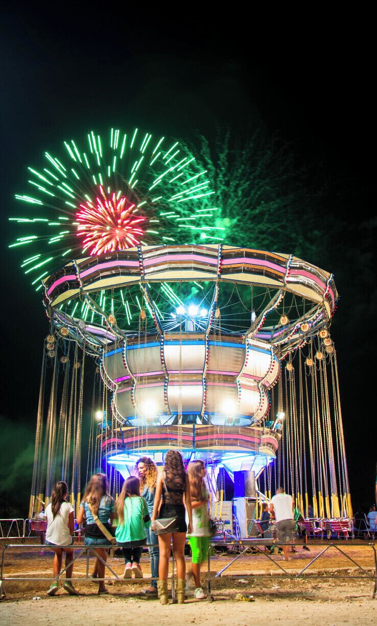 Fireworks at the luna park.