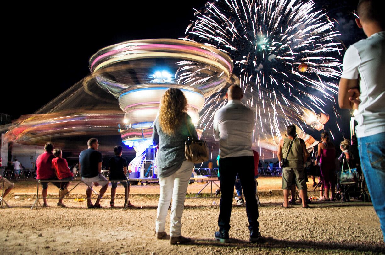 Fireworks at the luna park.