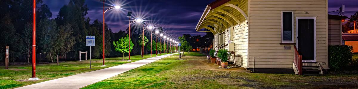 Toogoolawah, Queensland, Australia - Historical train station building along the Brisbane Valley Rail Trail