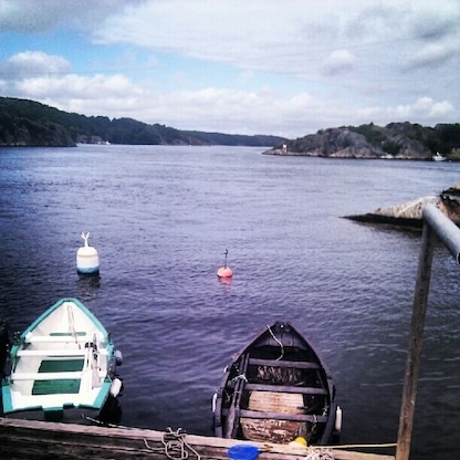 Little picturesque village with a little beach and kiosk.