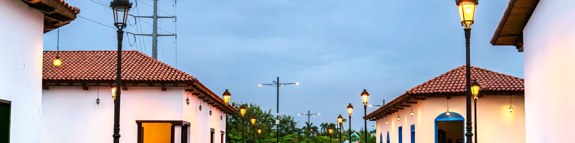 Replicas of Houses and Museums of Dario, Sandino, and Blanca Arauz at Paseo Xolotlan in Managua, Nicaragua