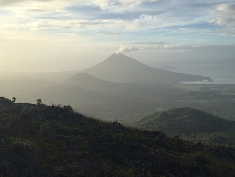 Mombotombo in the distance