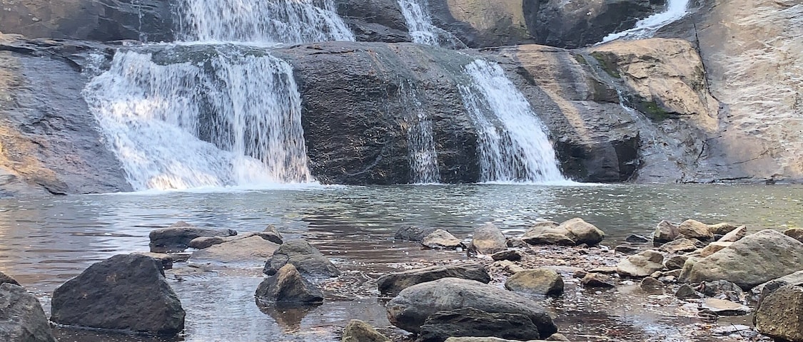 Nice little waterfalls tucked away in a little park