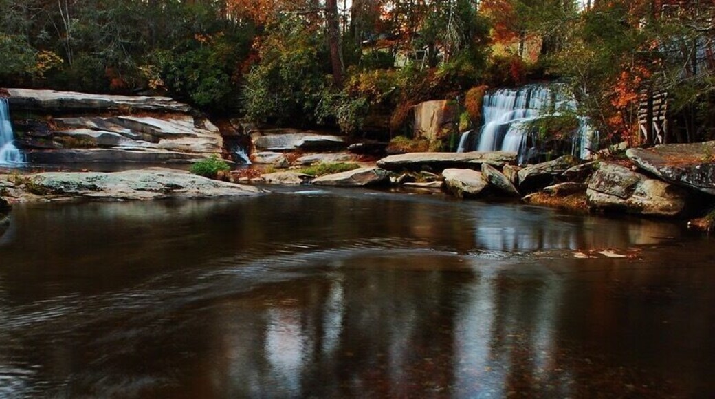 Both falls of Living Waters Ministry. I went thru the creek to get this shot. Well worth it! Take a lunch, sit next to the creek & take in the sounds and the magnificent beauty of this place! Just a short walk from the road will get you here! #roadtrip #waterlust #wanderlust #weekendgetaway #northcarolina
