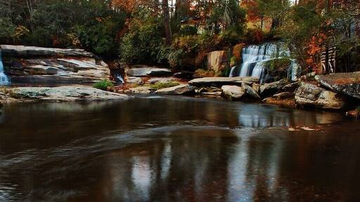 Both falls of Living Waters Ministry. I went thru the creek to get this shot. Well worth it! Take a lunch, sit next to the creek & take in the sounds and the magnificent beauty of this place! Just a short walk from the road will get you here! #roadtrip #waterlust #wanderlust #weekendgetaway #northcarolina