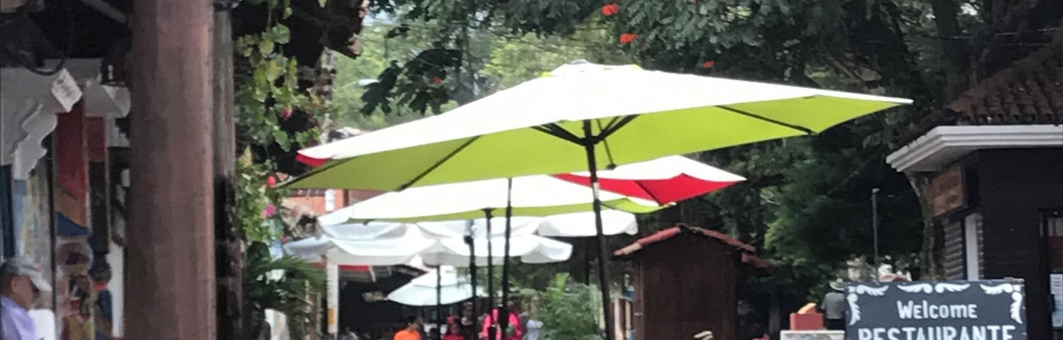 Amazing outdoor Square with vendors and street food