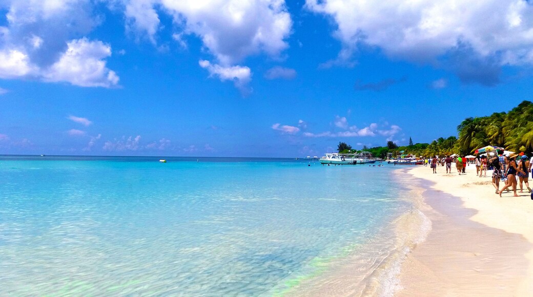 Playa de agua turquesa en West Bay, Roatán