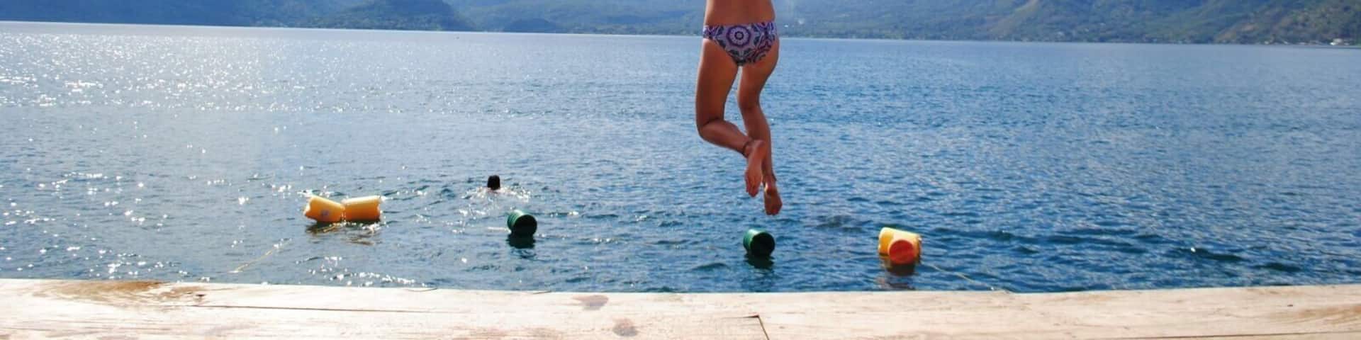 What a beautiful lake, and it wasn't cold either!