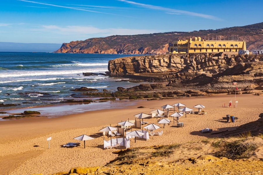 The Praia Grande do Guincho beach near Lisbon, Portugal