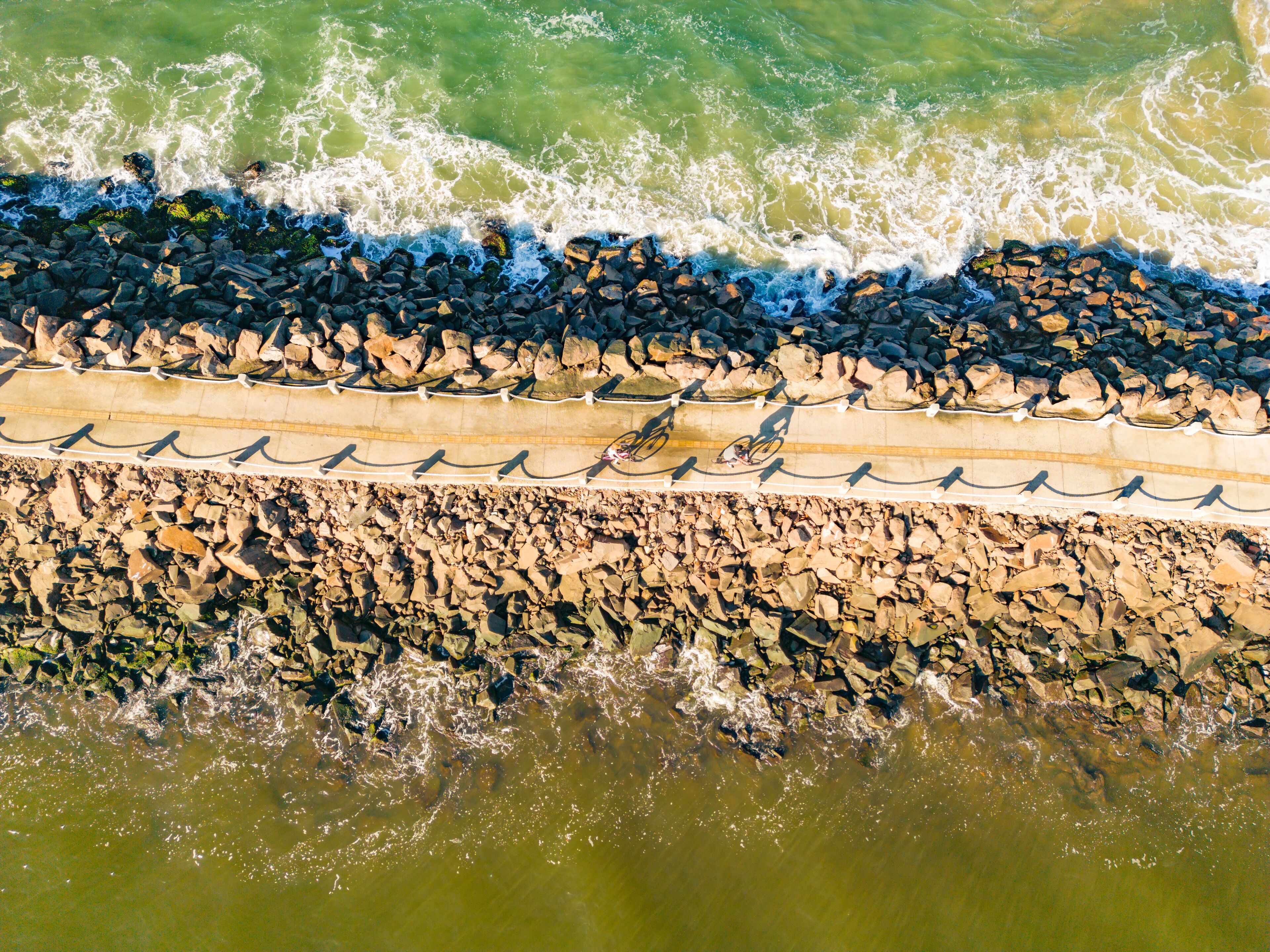 Cycling on Pier in Mampituba river