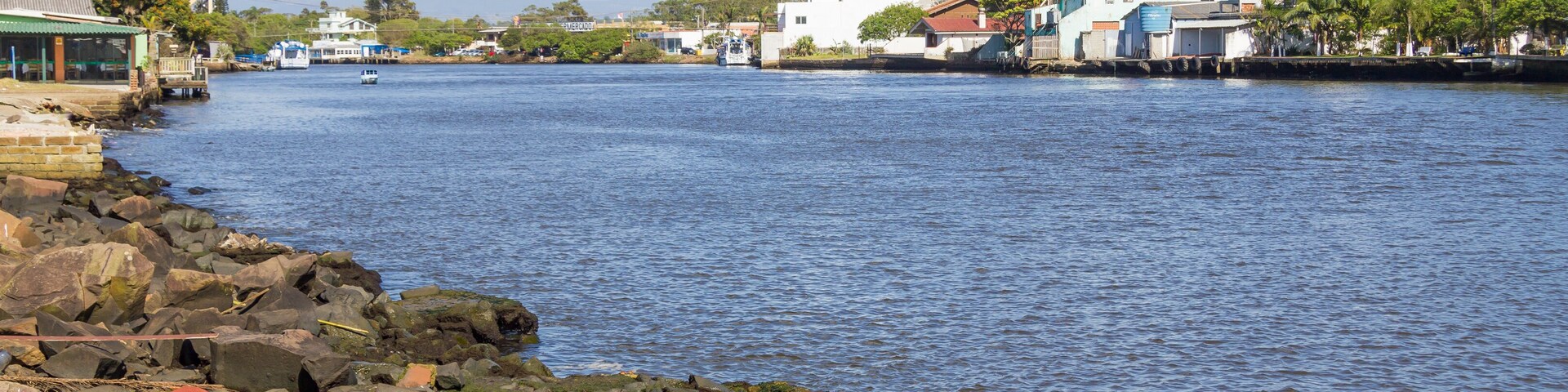 Mampituba river boundary between Santa Catarina and Rio Grande do Sul states in southeastern Brazil