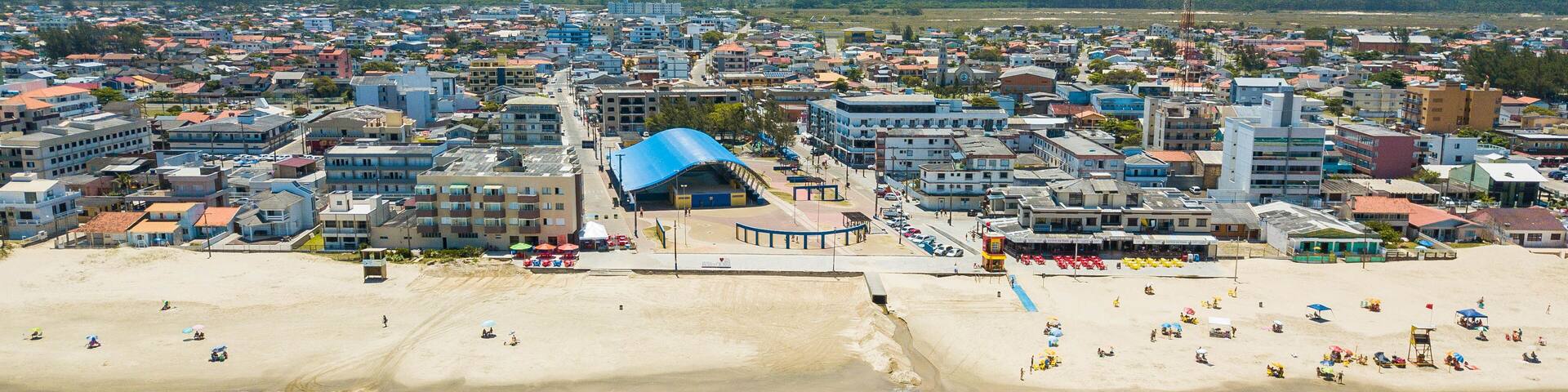 Balneário Arroio do Silva - SC. Aerial view of the beach and town of Balneário Arroio do Silva –Santa Catarina - Brazil