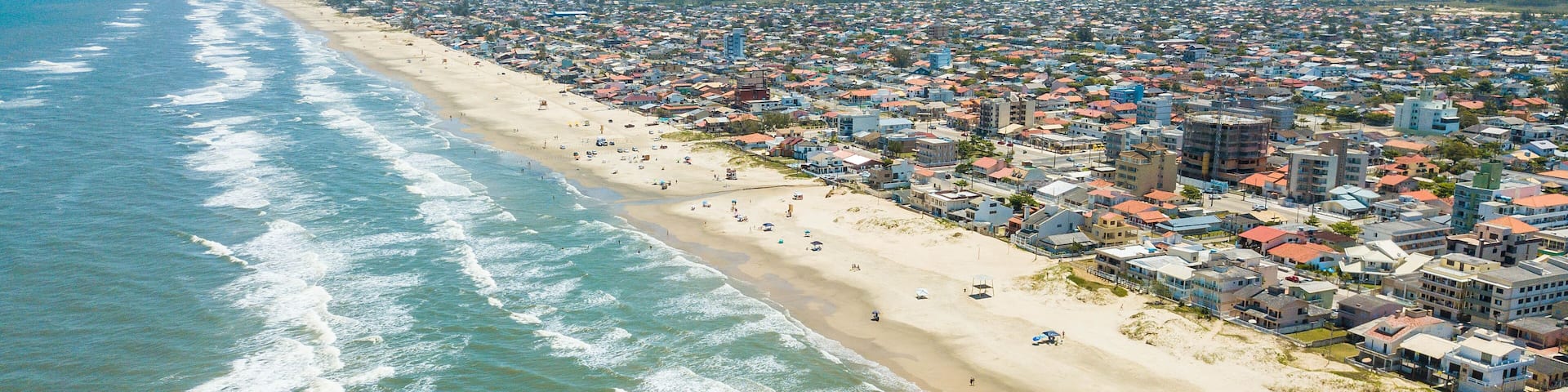 Balneário Arroio do Silva - SC. Aerial view of the beach and town of Balneário Arroio do Silva –Santa Catarina - Brazil