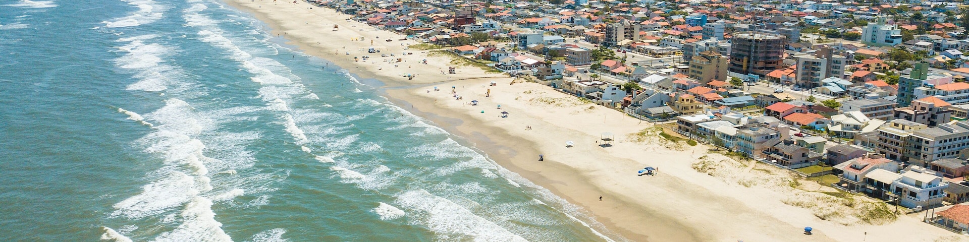 Balneário Arroio do Silva - SC. Aerial view of the beach and town of Balneário Arroio do Silva –Santa Catarina - Brazil
