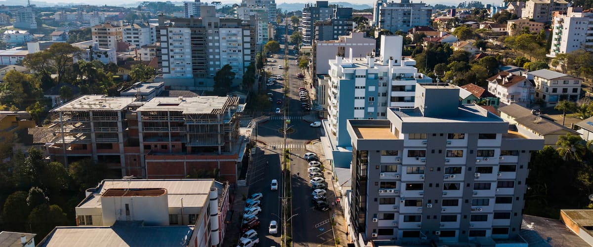 Veranopolis RS. Aerial view of downtown Veranópolis, Rio Grande do Sul, Brazil