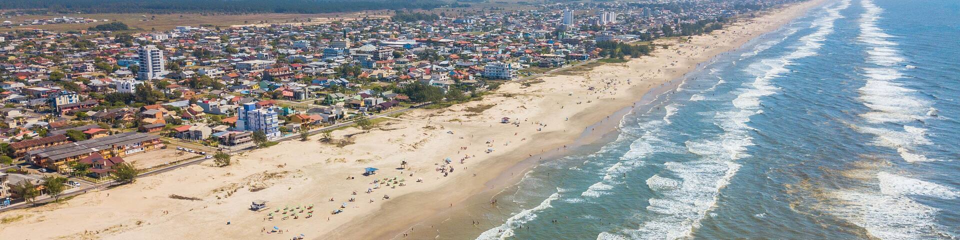 Arroio do Sal - RS. Aerial view of the beach and town of Arroio do Sal - RS - Brazil
