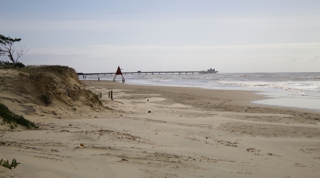 Piles of sand on Xangri-la beach in the state of Rio Grande do Sul in Brazil