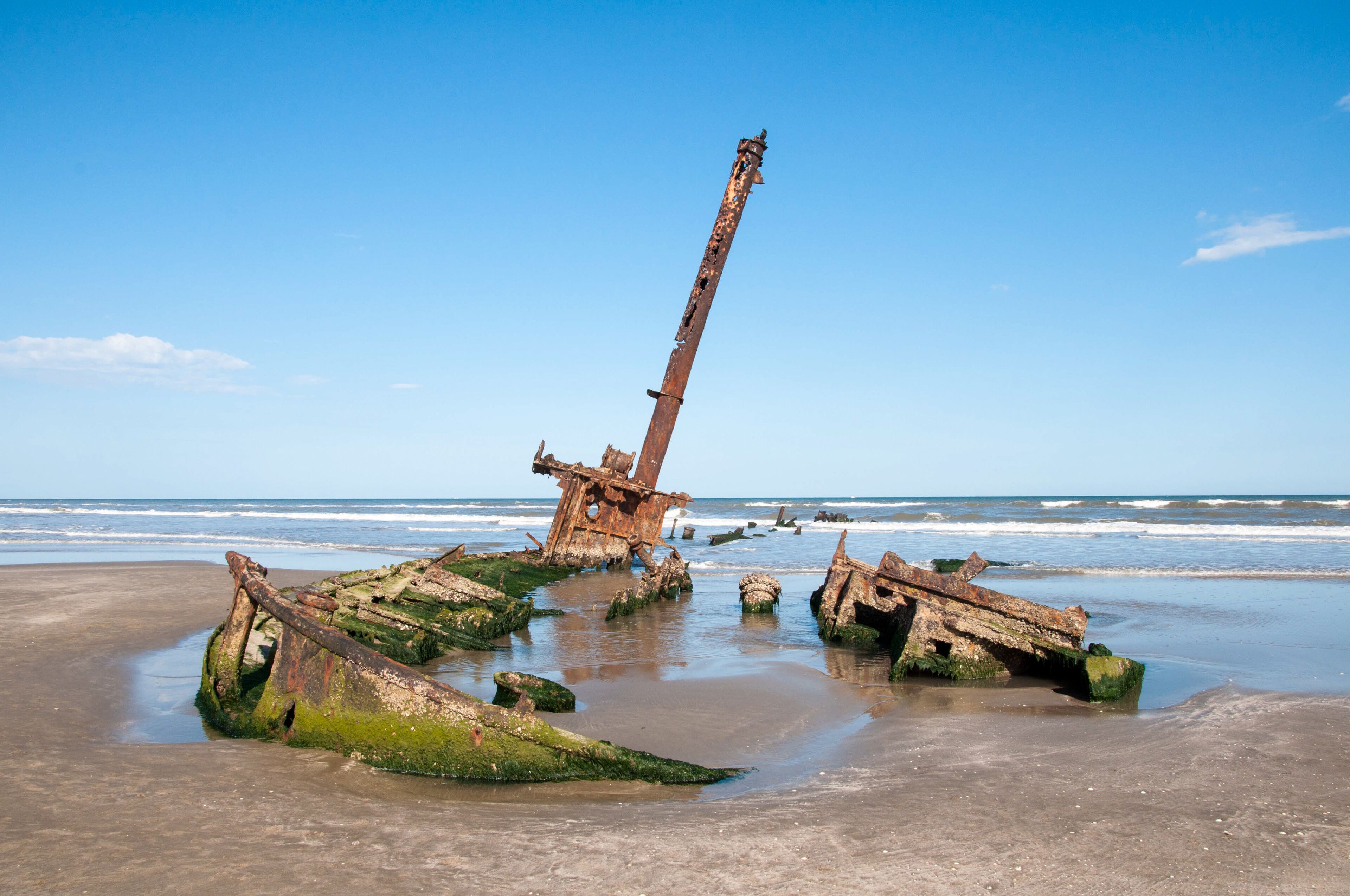 shipwreck of the navio altair in praia do cassino , brazil 